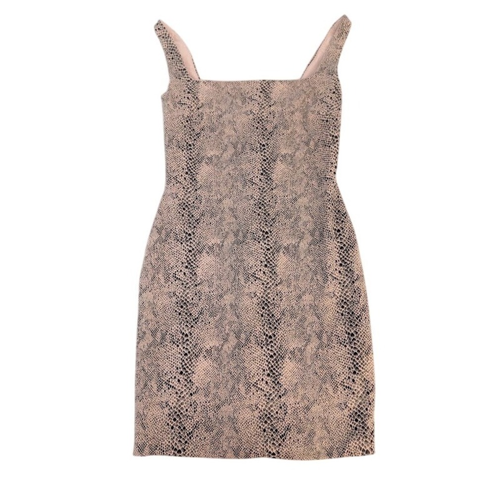 Nookie Snake Print Square Neck Sleeveless Mini Dress XS Revolve Going Out